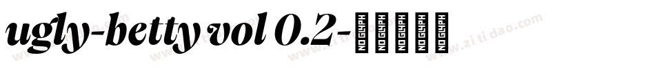 ugly-betty vol 0.2字体转换